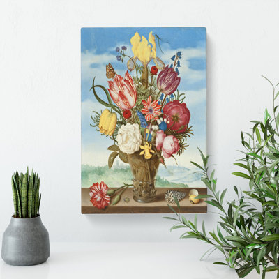 Still Life with Flowers Vol.2 by Ambrosius Bosschaert - Wrapped Canvas