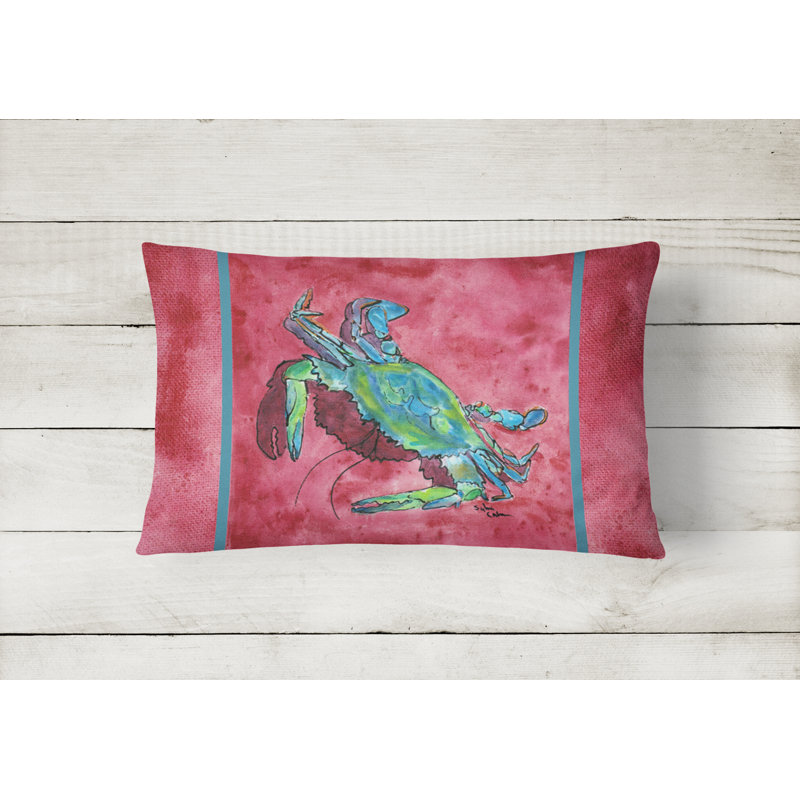 Crab Outdoor Throw Pillow