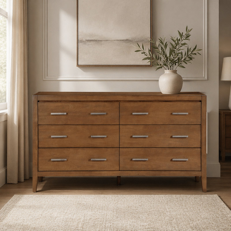 Commode en bois brun clair 1pc