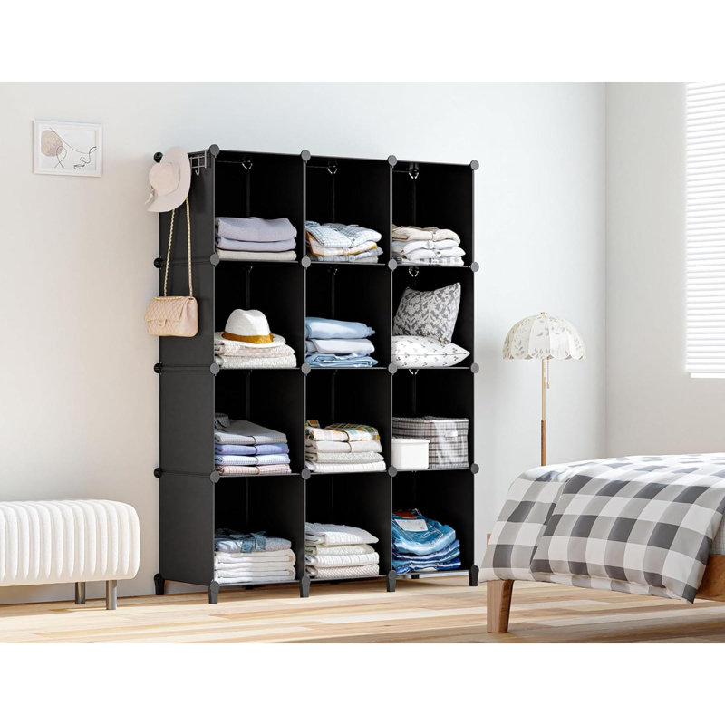 Prutha 11.8'' Clothing Rack, Black