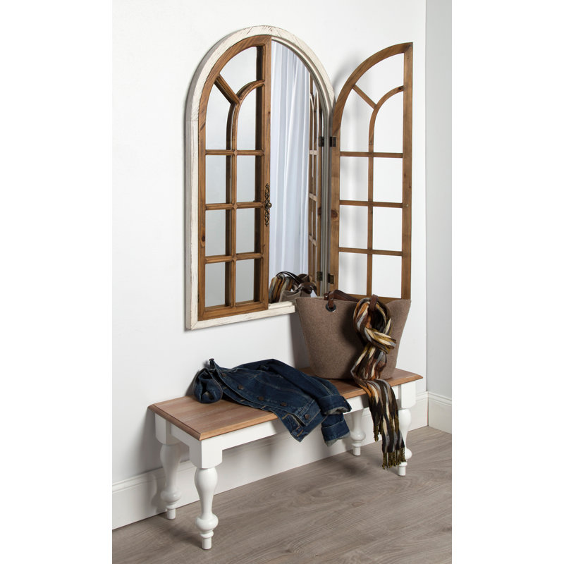 Mcclanahan Arch Mirror, Brown/White
