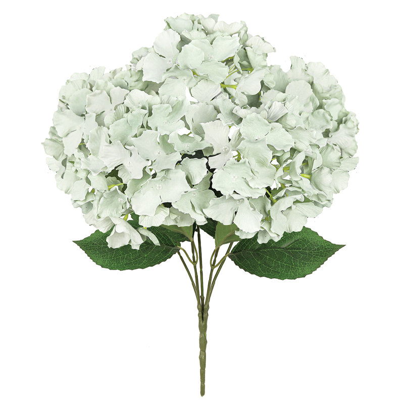 Bouquet de tiges de fleurs d'hortensia artificielles, Sauge clair