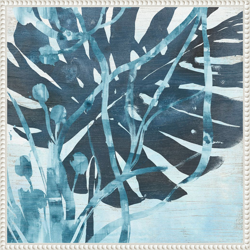 «Water Palms I» par June Erica Vess, reproduction d'art sur toile encadrée, H 22 po x l 22 po