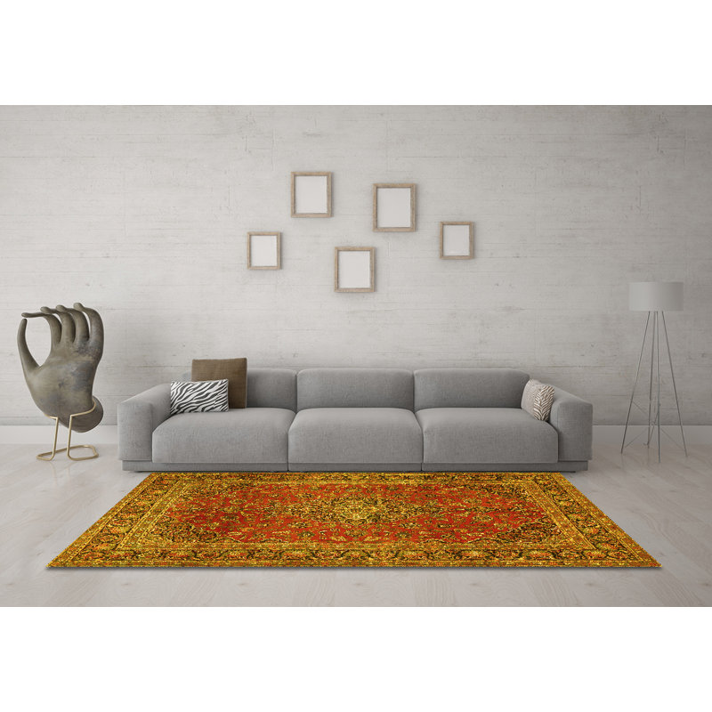 Anslem Performance Oriental Indoor Rug, Square 8'