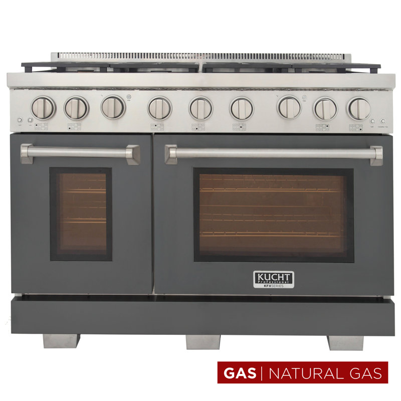 Kucht 48'' W Free Standing Range, Natural Gas, Grey