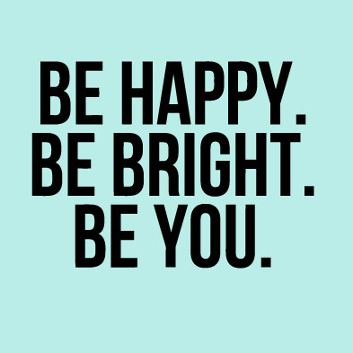 Décalcomanie murale happy be you be you be you, Noir