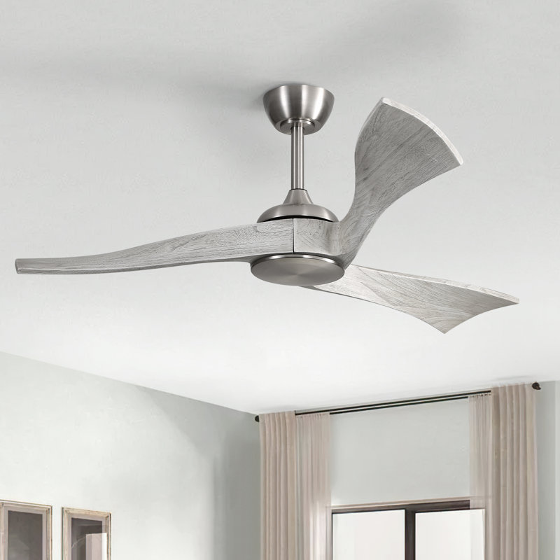 Nicola 52'' 3 - Blade Propeller Ceiling Fan with Remote Control, Nickel