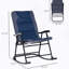 Ensemble de chaises berçantes d'extérieur 2 pièces, ensemble de meubles de patio pliables