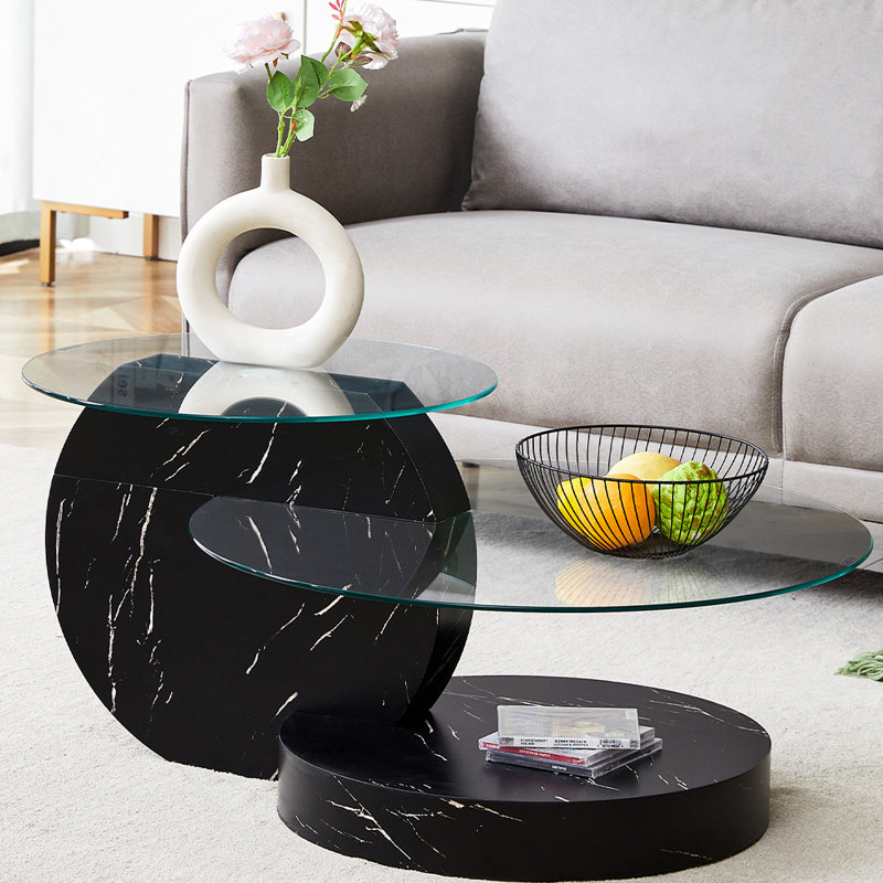 Table basse Lashawnna, Noir, H 17 po x L 35,4 po x l 27,5 po