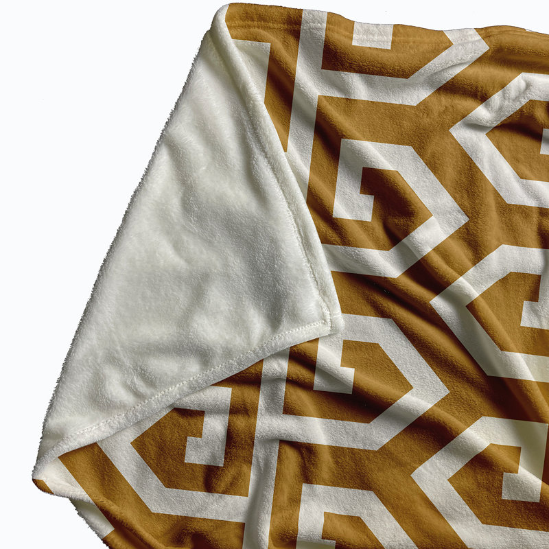 Lenora Geometric Blanket, Gold