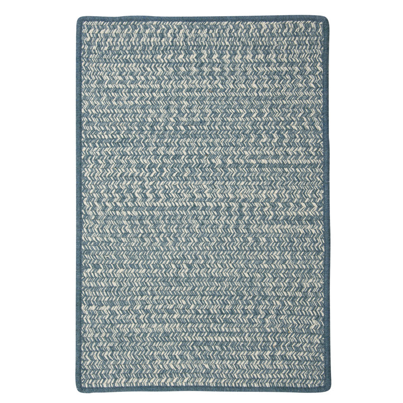 Tapis bleu tressé Guntram, Rectangle 4 pi x 6 pi