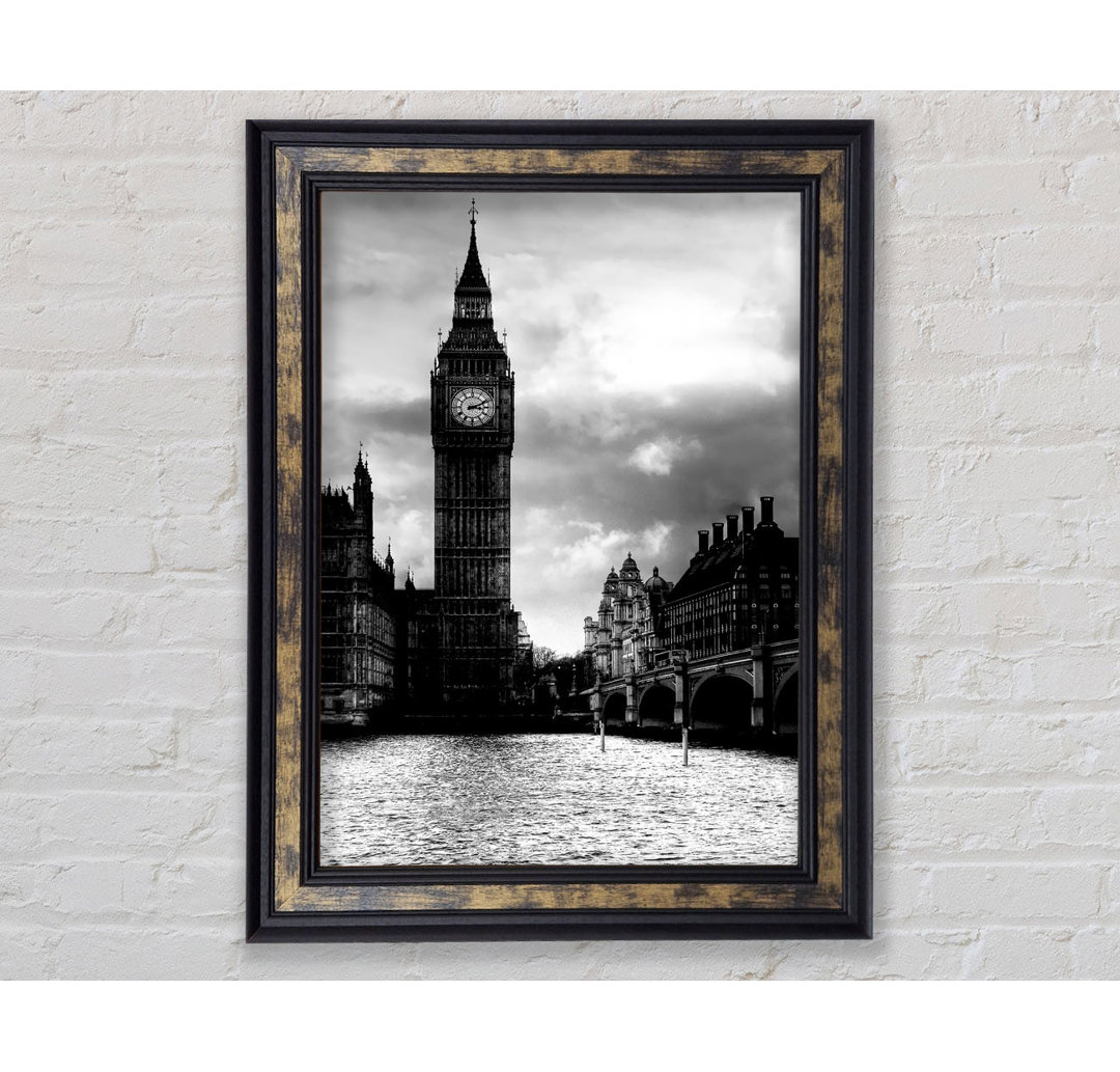 London Big Ben B N W - Druck