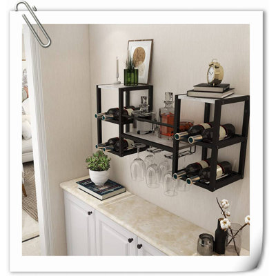 Ceris Wall Mounted Wine Bottle Rack