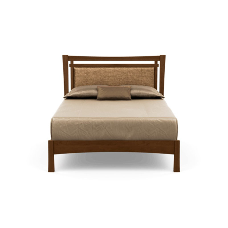 Monterey Upholstered Bed, Queen, Ebony, Autumn Cherry