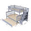Lit superposé simple au-dessus de double avec lit gigogne Herschal Kids-508483526