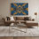 Art mural sur toile gris Op Art 75