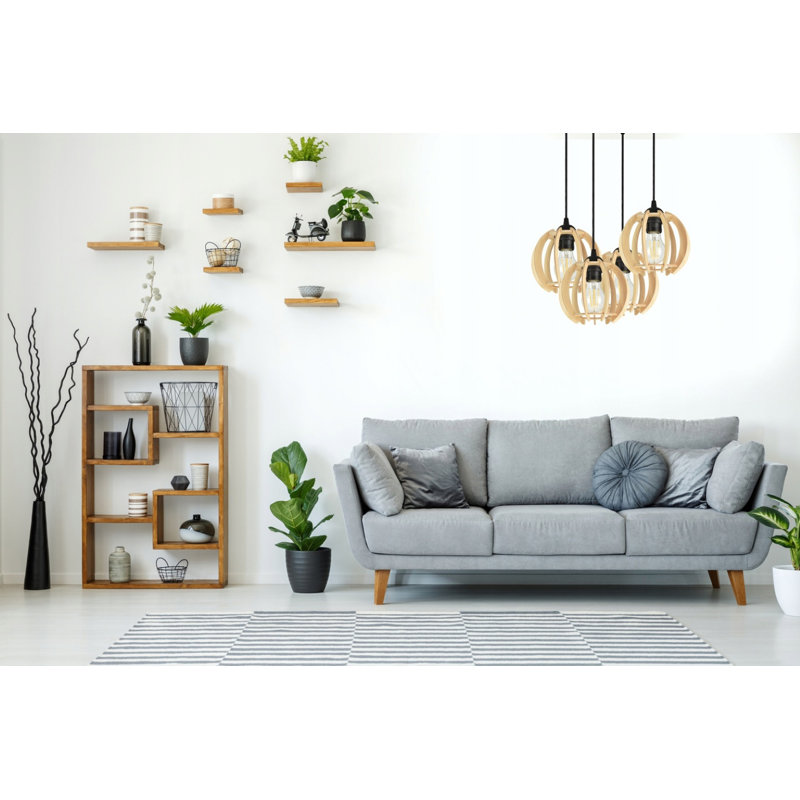 Woods 4 - Light Black Cluster Pendant