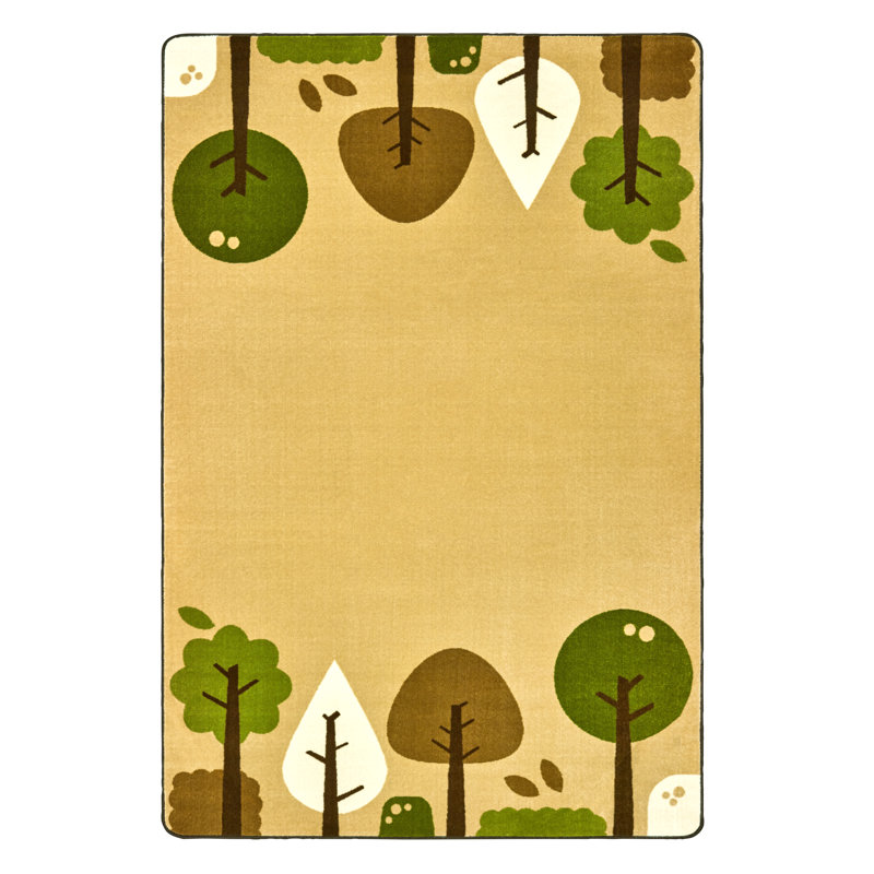 Tapis rectangulaire en nylon touffeté brun clair, Rectangle 6 pi x 9 pi