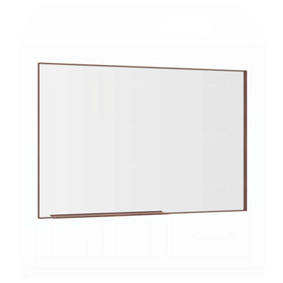 Oversized Modern Rectangle Bathroom Mirror with Removable Tray and Aluminum Frame, Suitable for Multiple Living Spaces and Wall Mounting Options