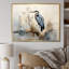 «Blue Great Heron In Miminal Harmony» sur toile-2062923918-2043472920