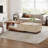 Extendable Coffee Table With 2 Storage Drawers, Dual-Tone Center Table With Sliding Tabletop-1353932156