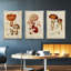 Mushroom Variétés I - ensemble de 3 reproductions sur toile-97708646-97708641