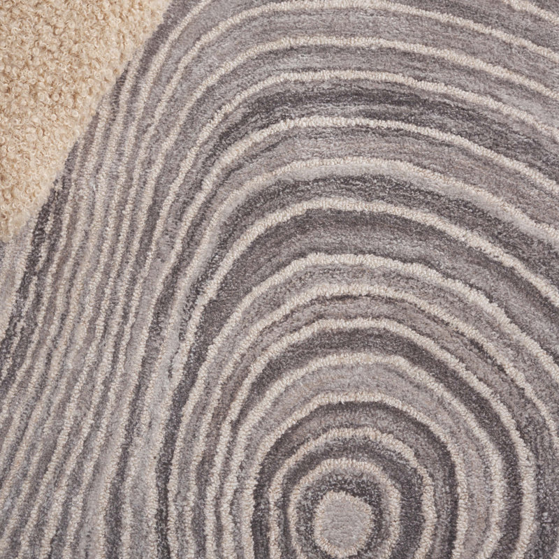 Jeaneen Hand Tufted Performance Abstract Rug, Rectangle 5' x 8'