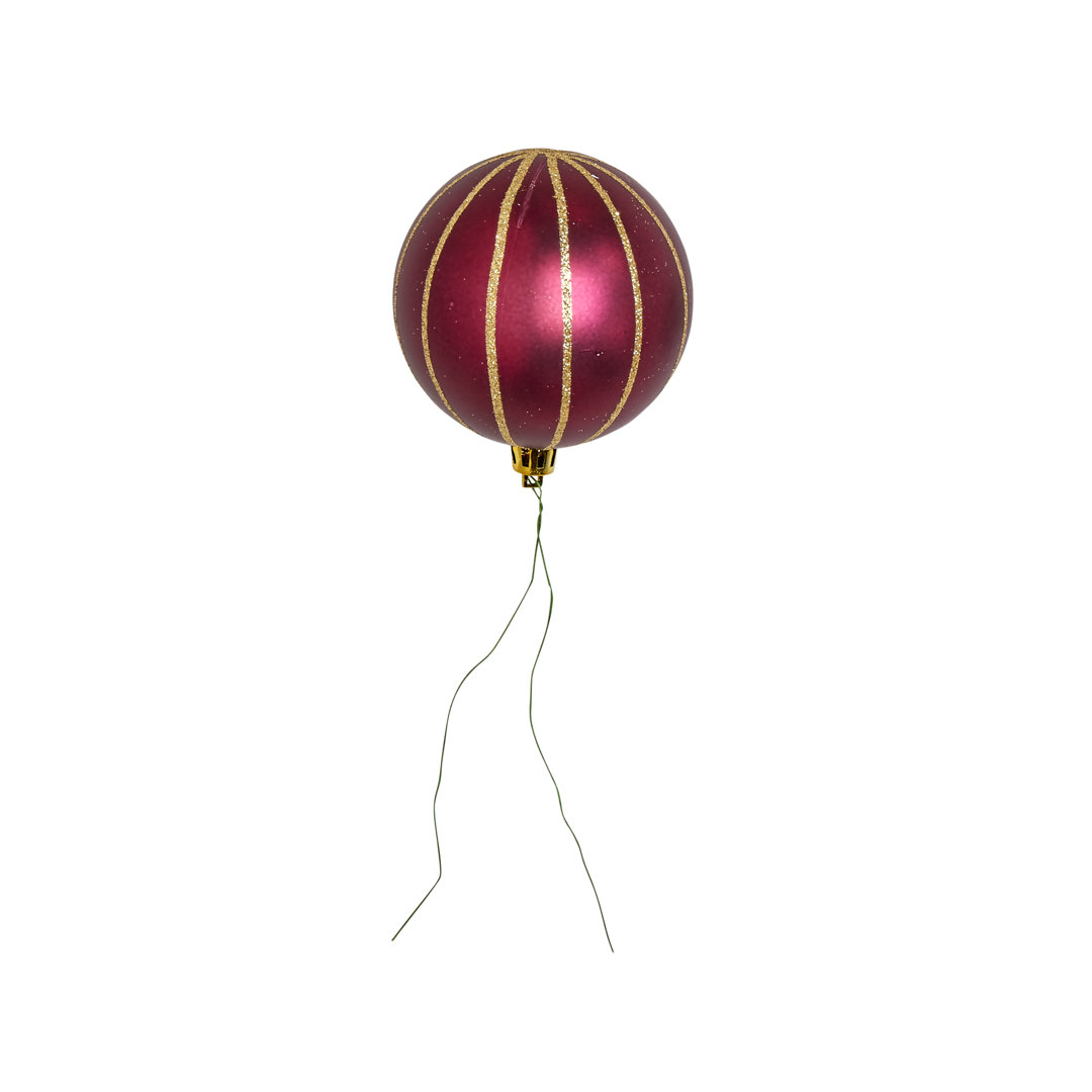 Burgundy & Gold Ball Pick (Set of 12) The Holiday Aisle®