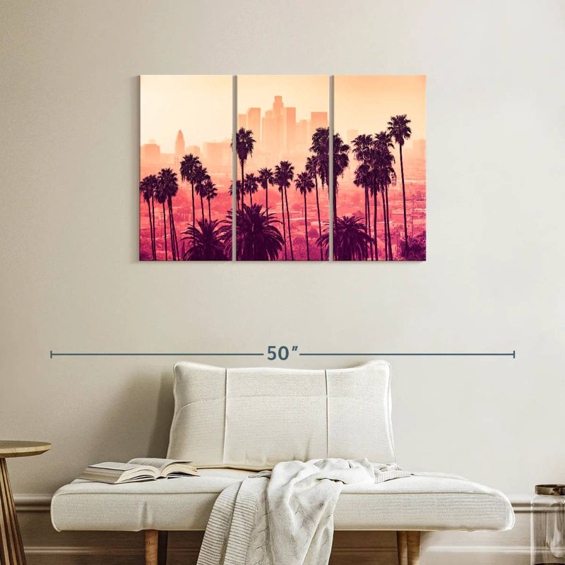 Palmiers à l'horizon de Sireci à Los Angeles, H 24 po x l 38 po