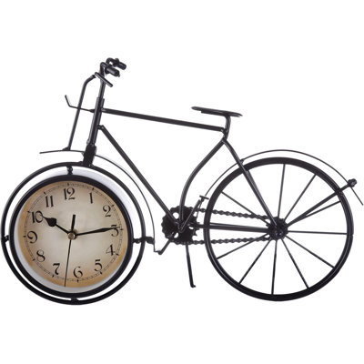 Retro Style Bicycle Table And Stand Clock