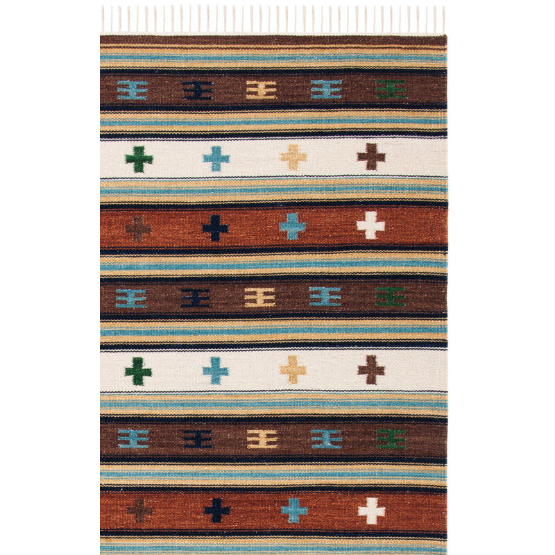 Tapis couleur ivoire / rouille Provins, Rectangle 6 pi x 9 pi