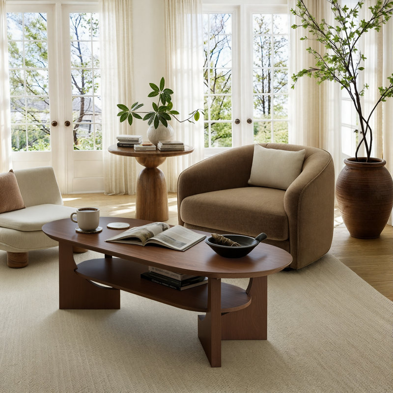 Table basse Modern Modern, Noyer