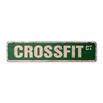 Crossfit Street Sign Aluminum 7" X 30"