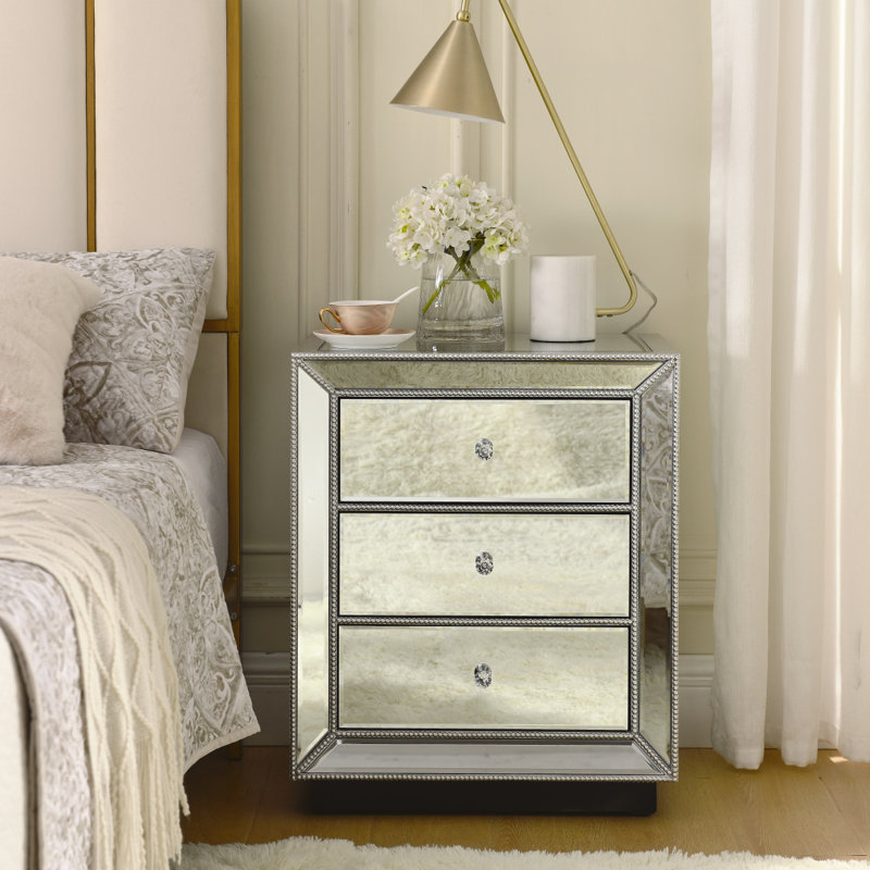 Flash Mirror Three Drawer Cabinet