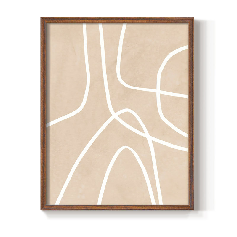 «Clean Contour I», reproduction encadrée - bois massif, Brun, H 14 po x l 11 po