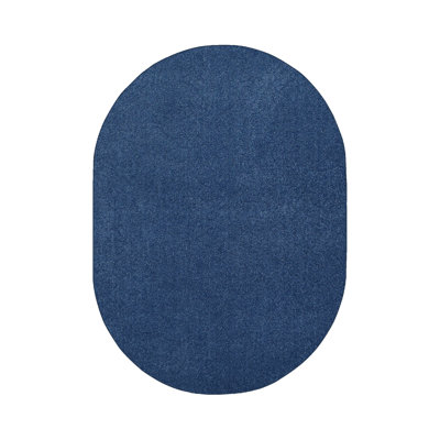Tapis rond bleu foncé Mello