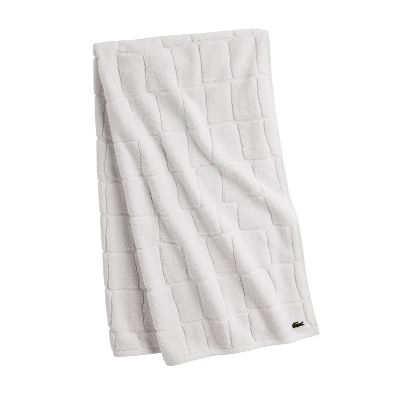 Essuie-mains en coton Lacoc Croc Scale, peu pelucheux et très absorbant, blanc, Blanc, Gant de toilette - 1 pièce