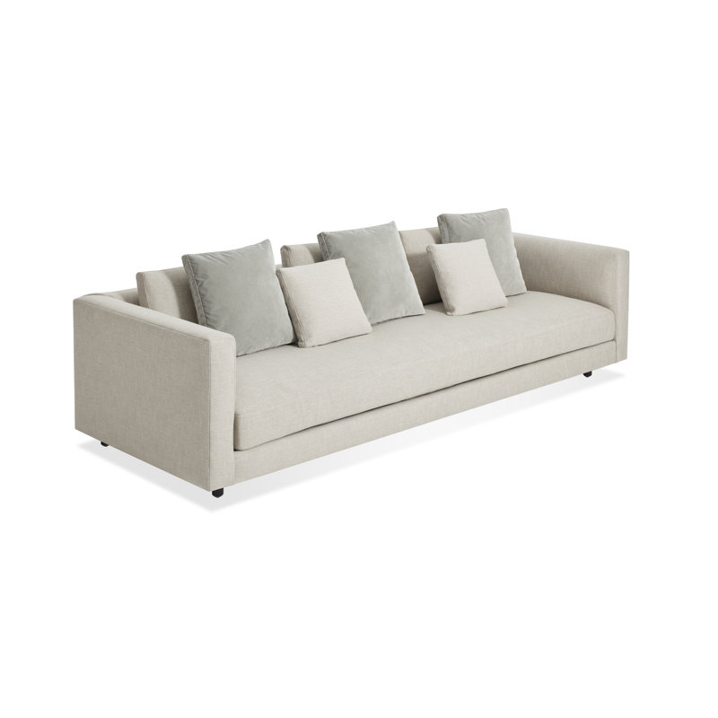 Hands Down Sofa, Tofte Navy Polyester Blend, 35" H x 94" W x 38" D, Camel Velvet/Sanford Navy Polyester Blend