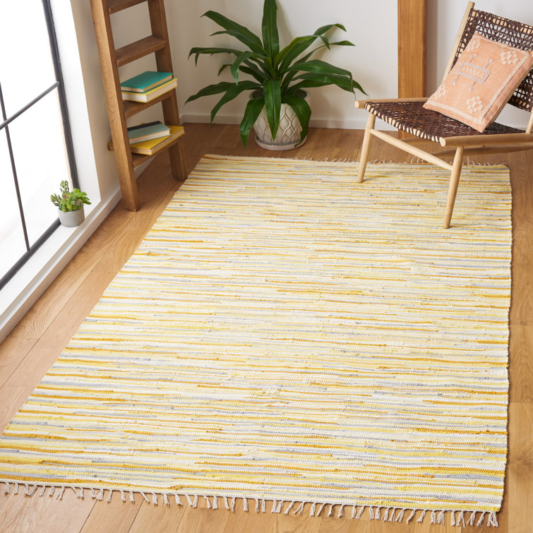 Burkett Rug Hand Woven Cotton Abstract Rug