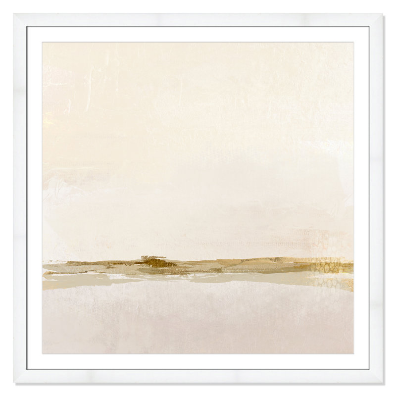 Impression abstraite étonnante par Denise Brown, Cadre blanc, H 42,5 po x l 42,5 po