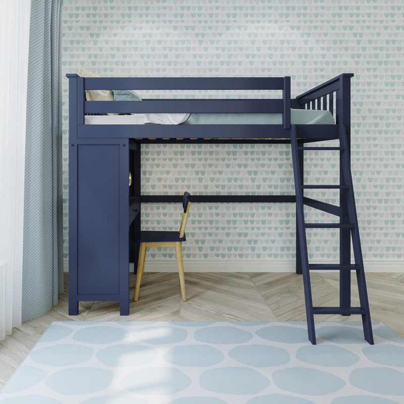 Buhl Kids Twin Loft Bed, Blue