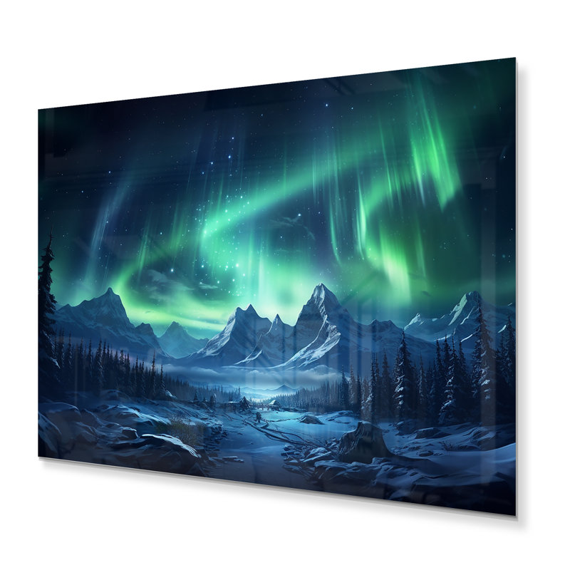 Northern Lights II - impression sans cadre sur métal, H 30 po x l 40 po x P 1 po