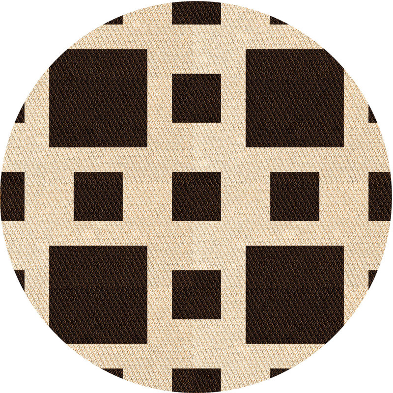 Geometric Indoor Rug, Round 6'