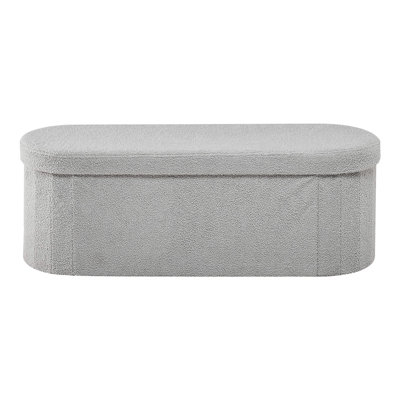 Oval Storage Ottoman Bench