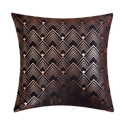 Housse et insert de coussin décoratif en velours Velvet Throw  Pillow Cover with Geometric pattern
