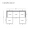 Canapé modulaire de grande taille avec 5 sièges et canapé-lit