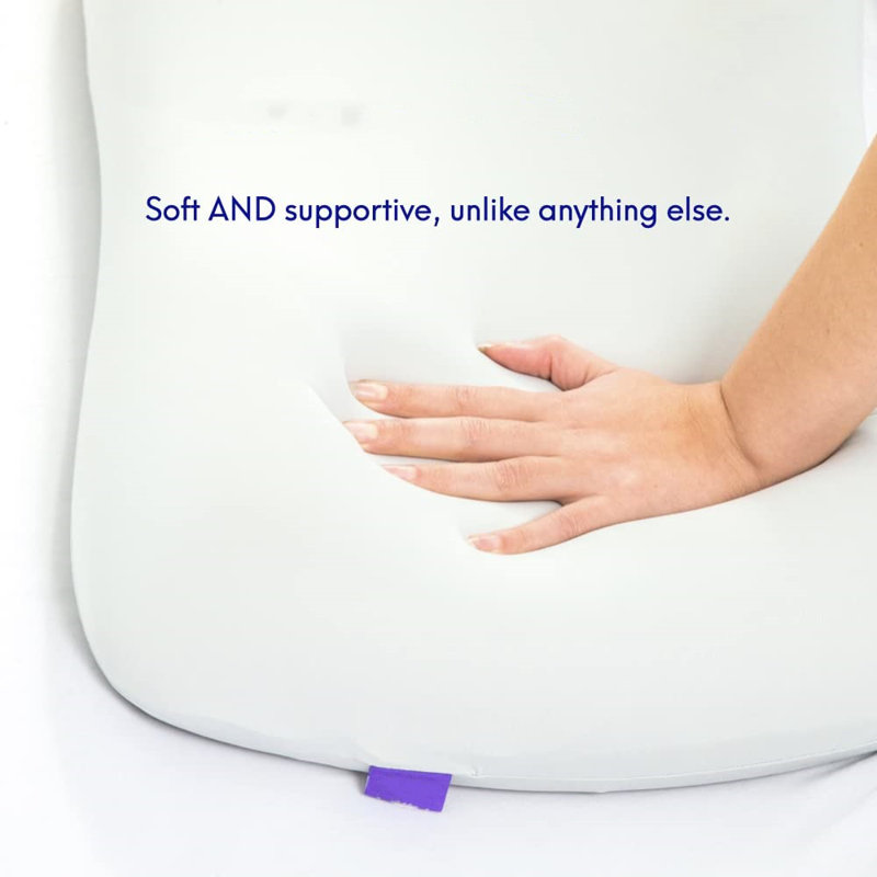 Soft White Memory Foam Ergonomic Wedge Pillow