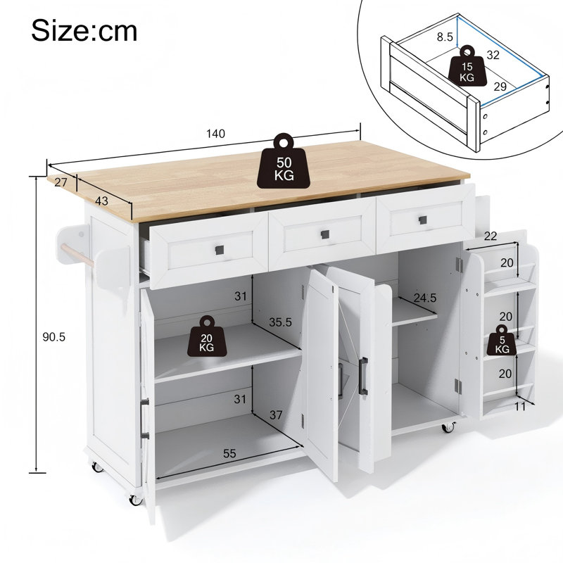 Wood Kitchen Island
