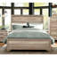 Grand lit rustique - Finition naturelle et fabrication en bois d'ingénierie, collection de chambre à coucher contemporaine au design chic-60299349