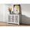 Antique Sideboard Buffet Cabinet For Hallway - 3 Doors, Vintage Accent Storage Console Living Room With Doors And Spacious Interior